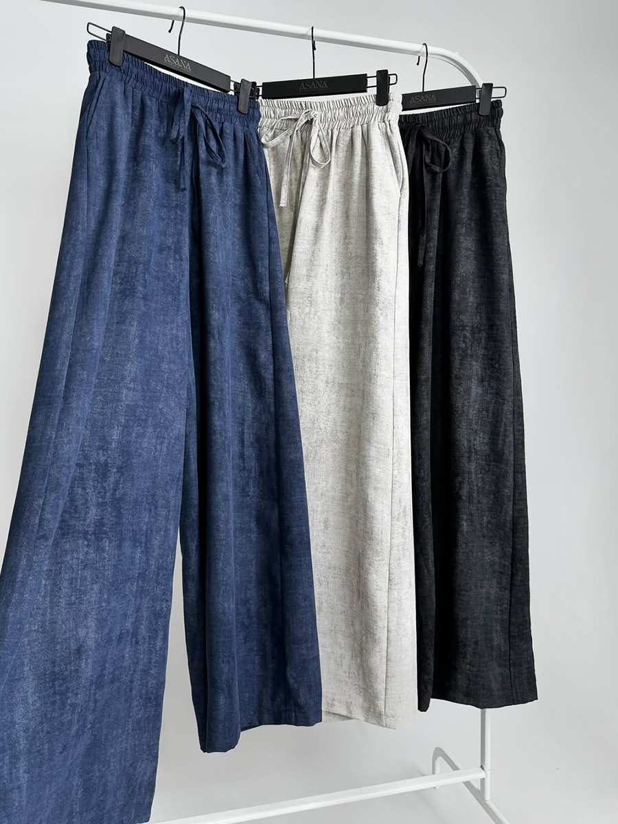 Women's Tie-dyed Cotton and Linen Straight Pants