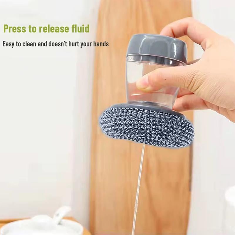 ✨Soap Dispensing Palm Kitchen Brush | Mess-Free Cleaning!