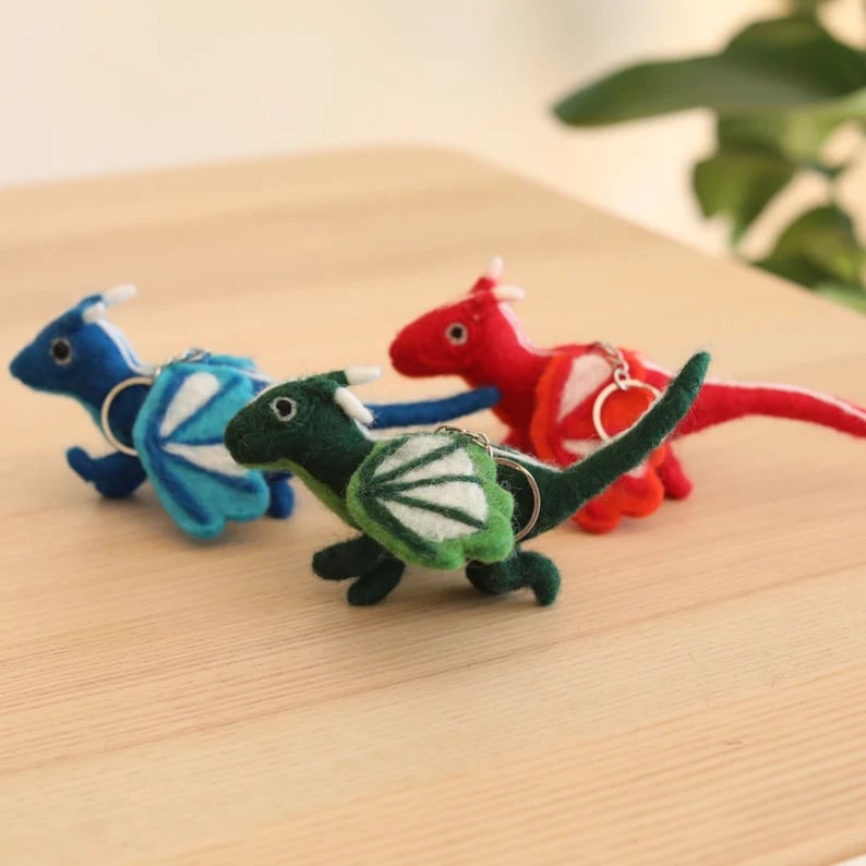 Felt Dragon Christmas Ornament