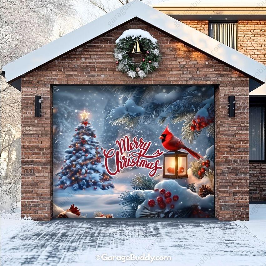 Garage Buddy | Cardinal's Christmas | Christmas Garage Door Cover