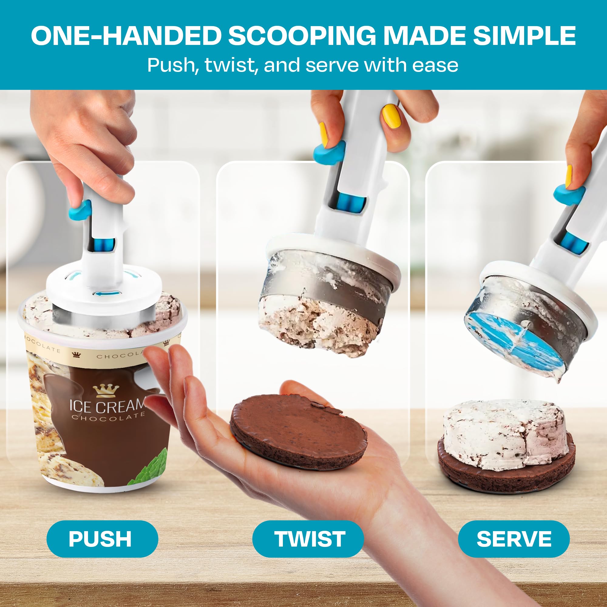 🔥Last Day 50% OFF - Easy Release Sandwich Ice Cream Cookie Scoop