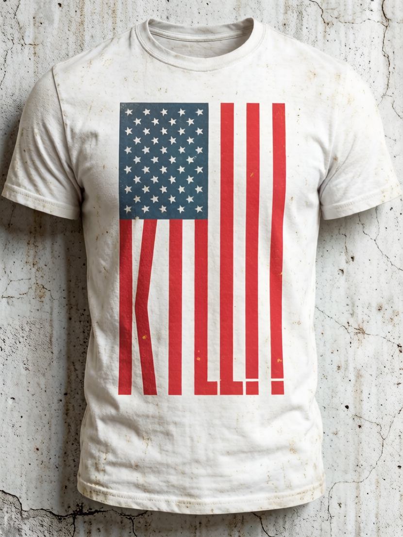 Men's American Flag Print Casual T-Shirt