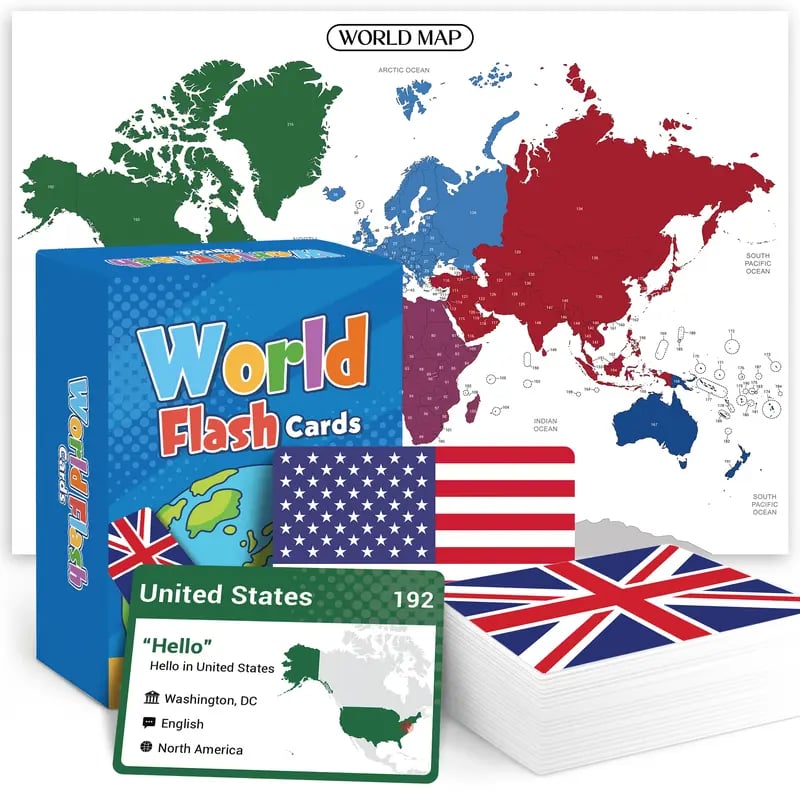 🌍World Flags Flashcards – Geography Game for Kids & Adults