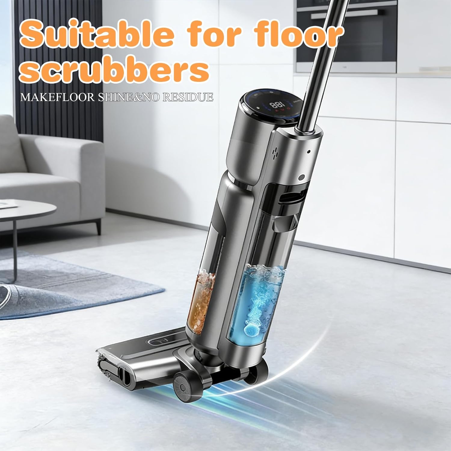 12pcs Floor Cleaning Solution Tablet Deep Cleans for Multiple Hard Floors, Tile and Vinyl Floors，Suitable With All Mop Cleaner lemon Scent