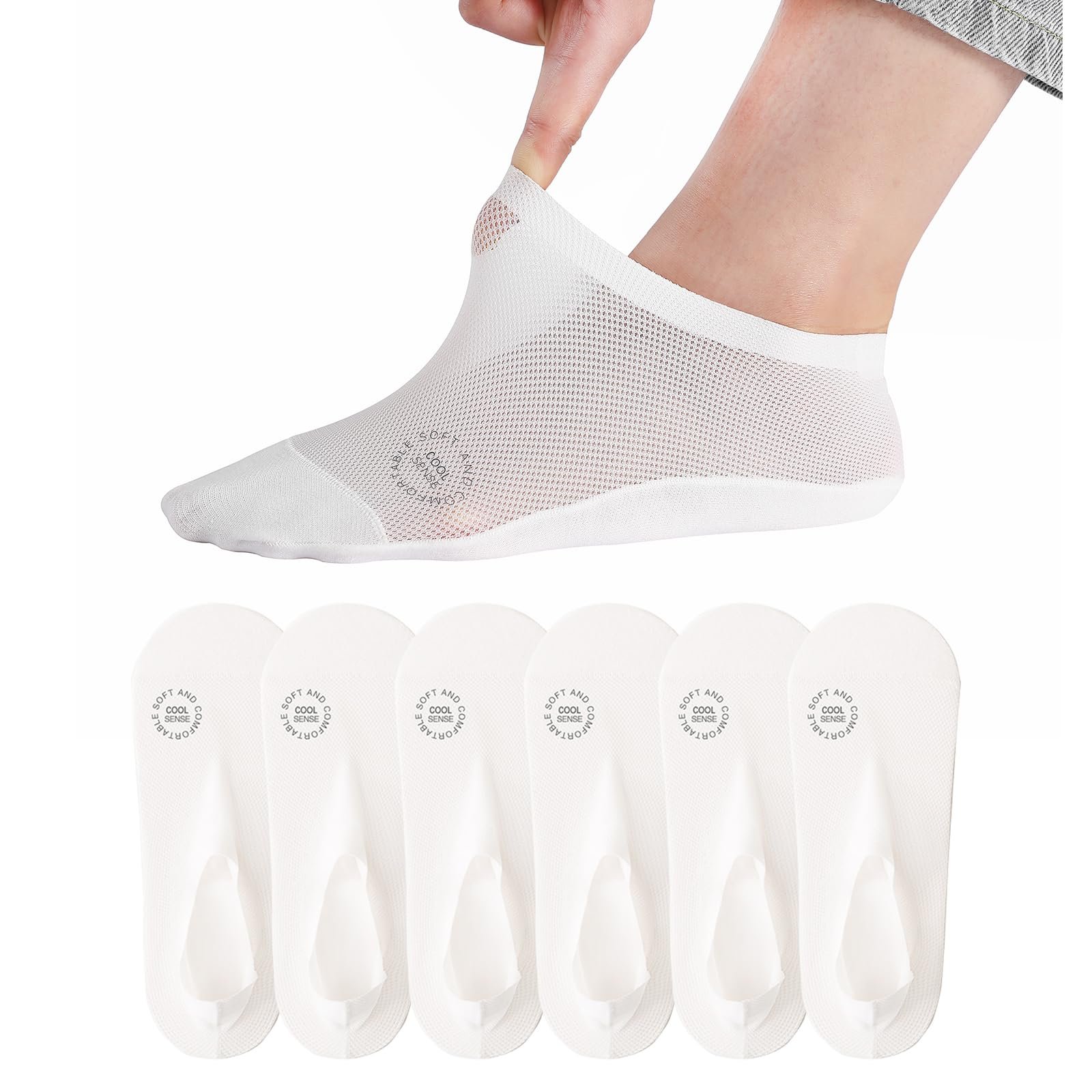 🔥 3-Pair Invisible Grip Socks Pack 🧦 – 2026 Breathable Low-Cut Anti-Slip Sweat-Absorbing Design