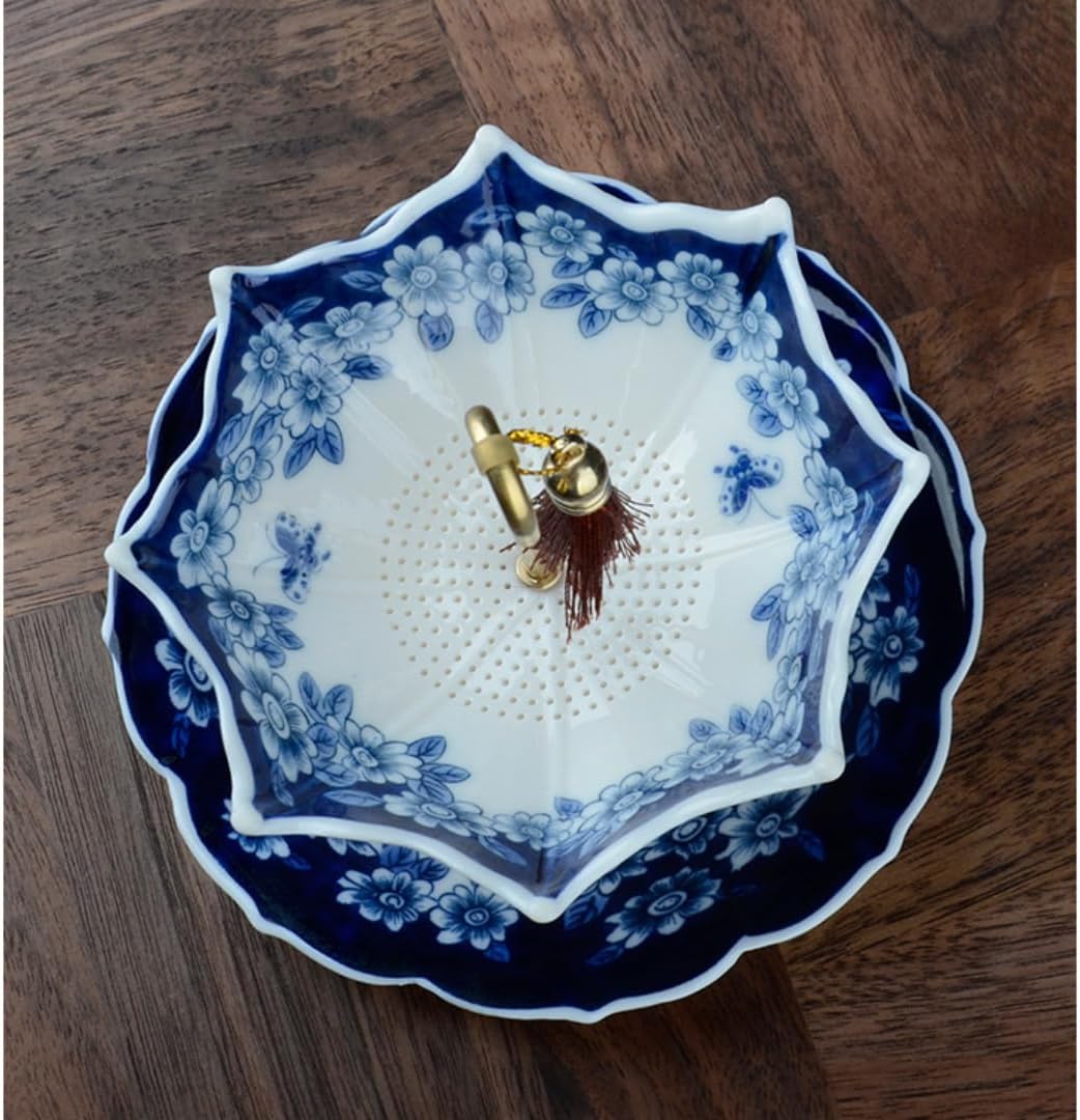 5thousand years Blue and White Porcelain Umbrella Tea Infuser Set