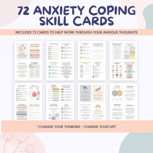 🧠Trauma therapy anxiety coping skill worksheets🔥BUY 2 FREE SHIPPING