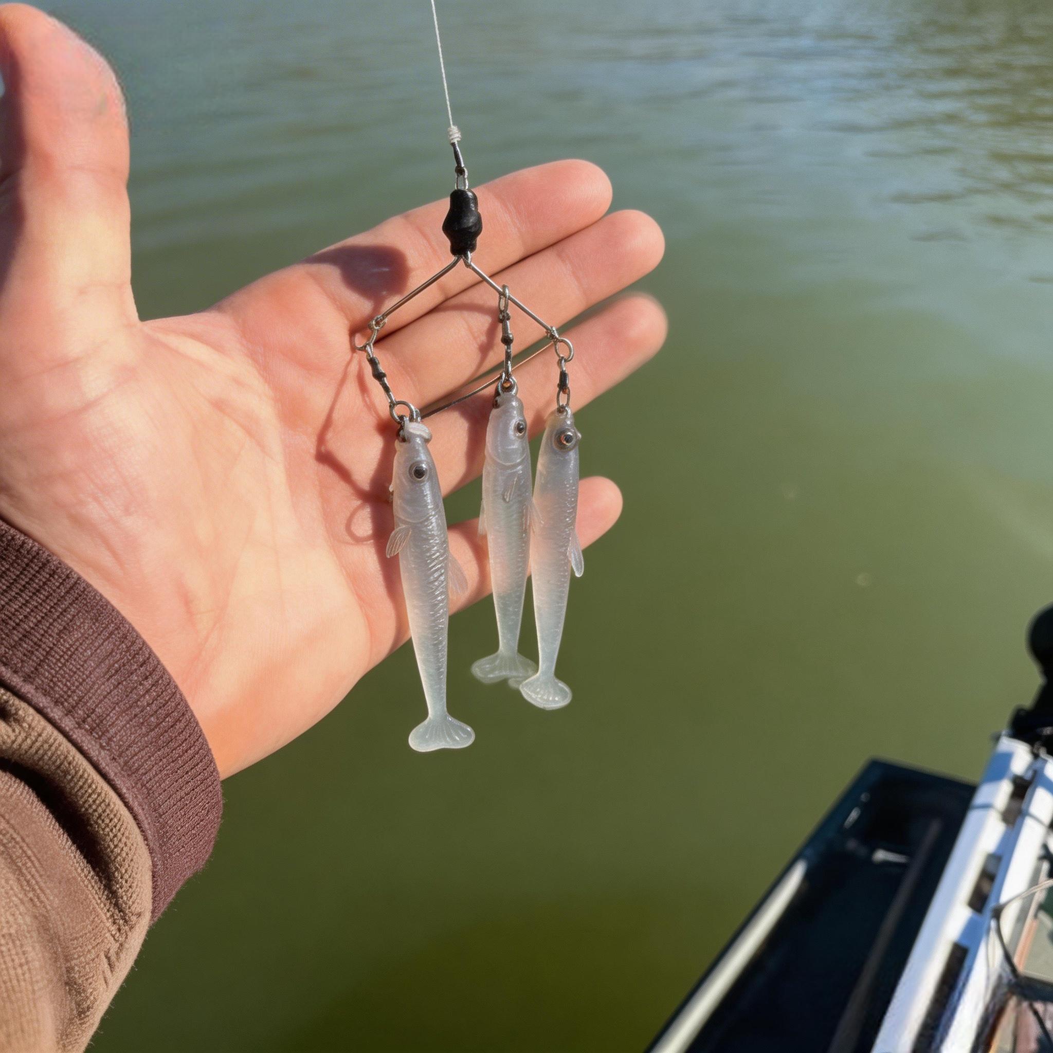 🎣Mini Multi-Arm Baitfish School Rig – Handcrafted Alabama-Style Fishing Lure