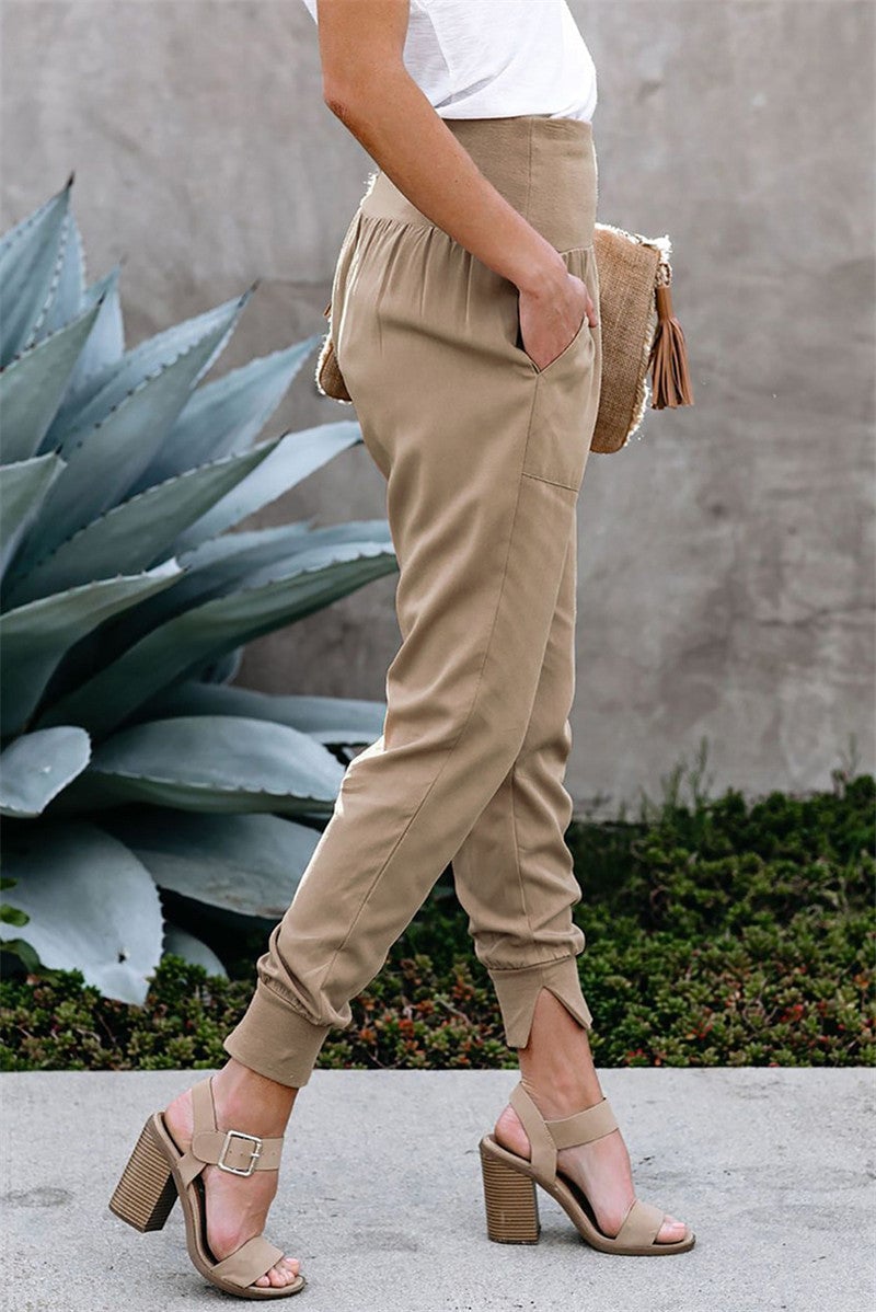 Women's Fresh Air Linen Pocketed Cotton Joggers