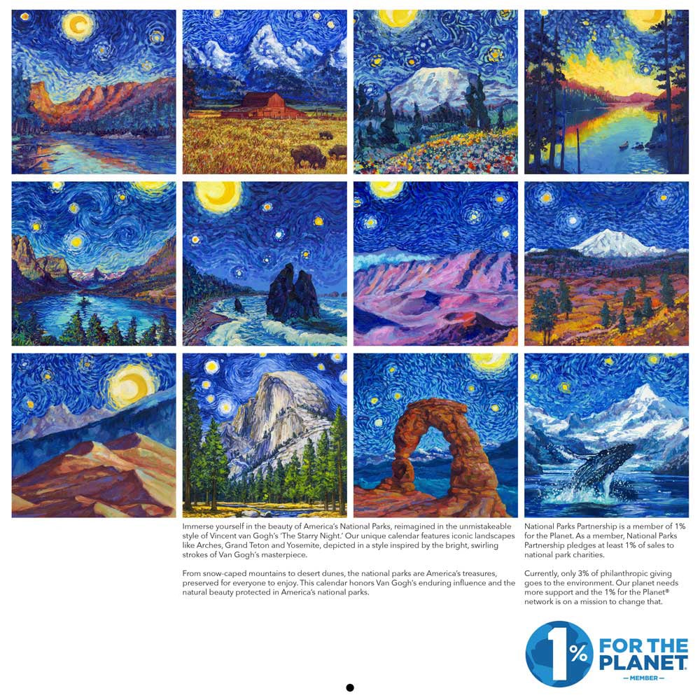 🎨2025 Starry Night National Park Calendar