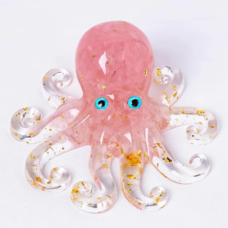 🔥Last 4 hours Sale: Save $15 -🔮🐙Natural Crystal Gravel Octopus Decor