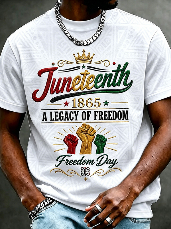Men's Juneteenth A Legacy Of Freedom Art Print T-Shirt