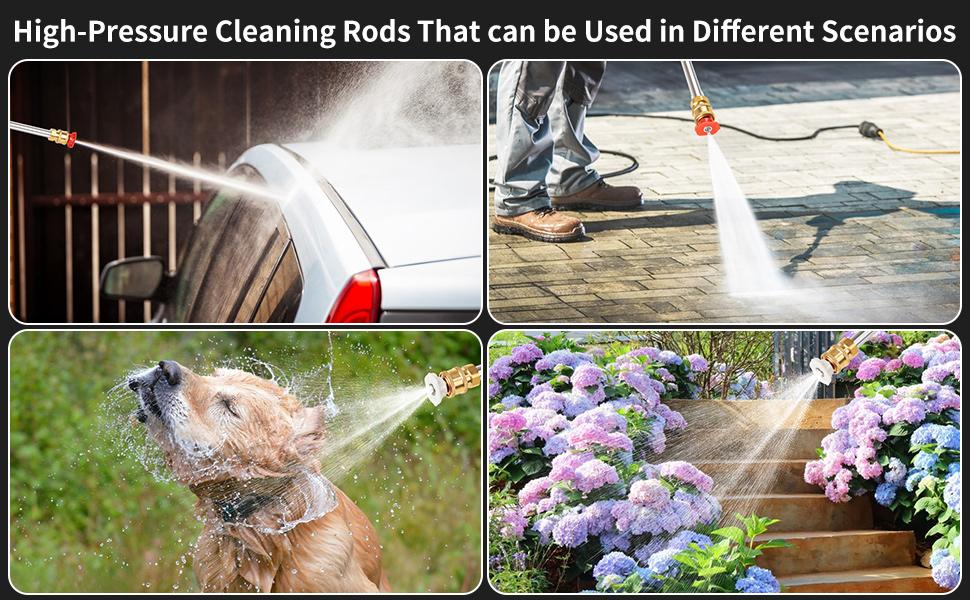 【FaddishDeal】Jet Nozzle Power Washer for Garden Hose, Includes 2 High-Pressure Nozzles and Quick Connectors | Hydro Jet High Pressure Washer Tools. 【FaddishDeal】Jet Nozzle Power Washer for Garden Hose, Includes 2 High-Pressure Nozzles and Quick Connectors | Hydro Jet High Pressure Washer Tools.