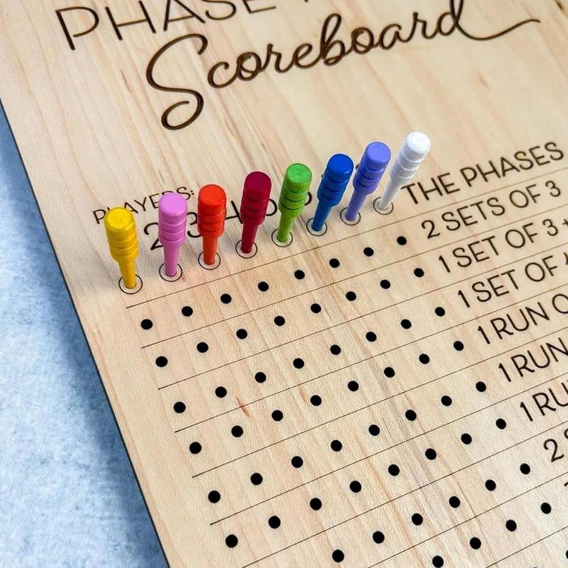 🔥Last 4 hours Sale: Save $20-💥Wooden Phase 10 Score Board