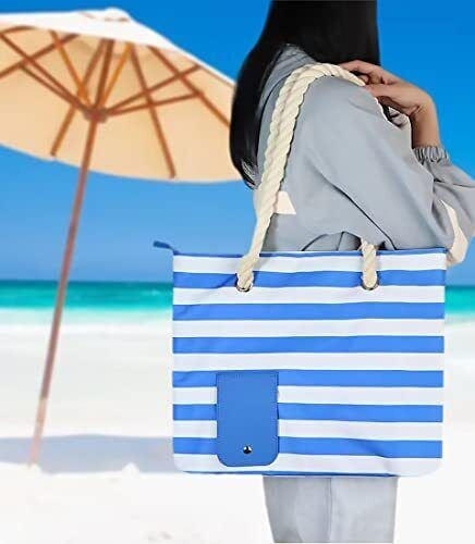 Beach Wine Tote Bag Wine Cooler Bag Leakproof Insulated Purse Carrier With Spout