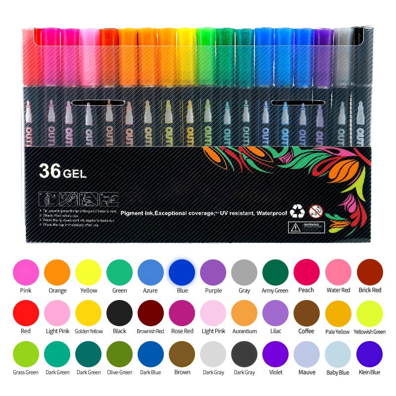 🎉🎁Last Day 49% OFF - 🎉 Double Line Outline Art Pen Marker Pen