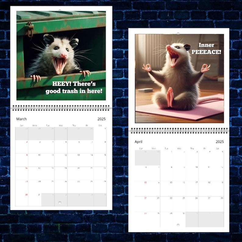 2025 Screaming Possum Calendar
