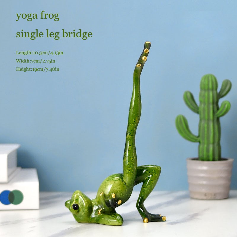 🐸Yoga frog pastoral resin craft decoration