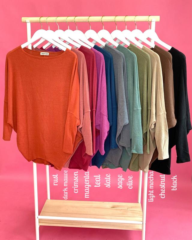 💥LAST DAY SALE 49% OFF💥-👚"Dreamy Knit" Boatneck Dolman Top