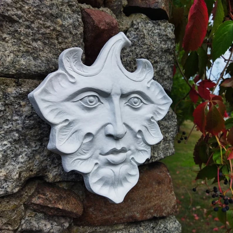 ☘️Green Leaf Man wall art sculpture home garden decoration