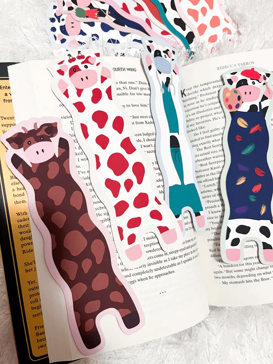🔥LAST DAY: BUY 5 GET 5 FREE - 📚✨Wavy Cow Bookmarks