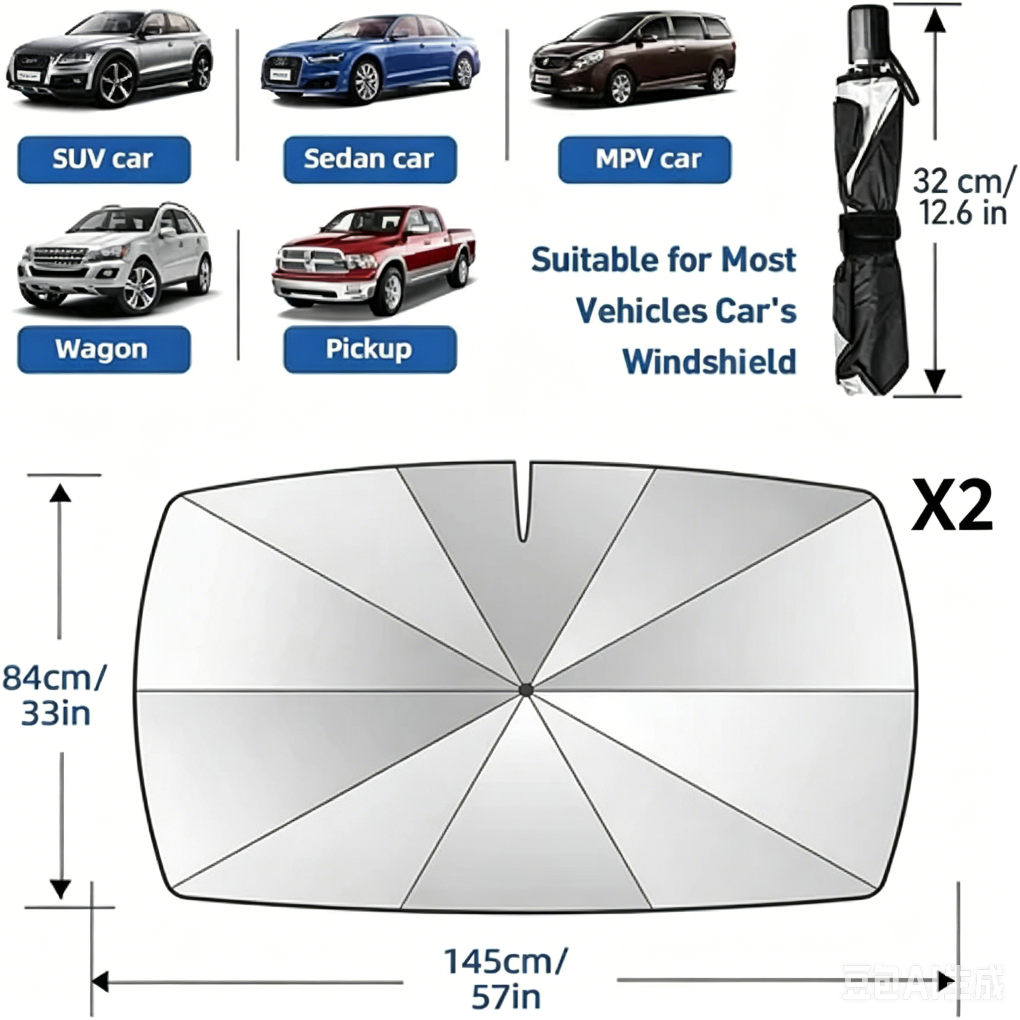 🌞 50% off 🌈 Foldable car sunshade for the windscreen