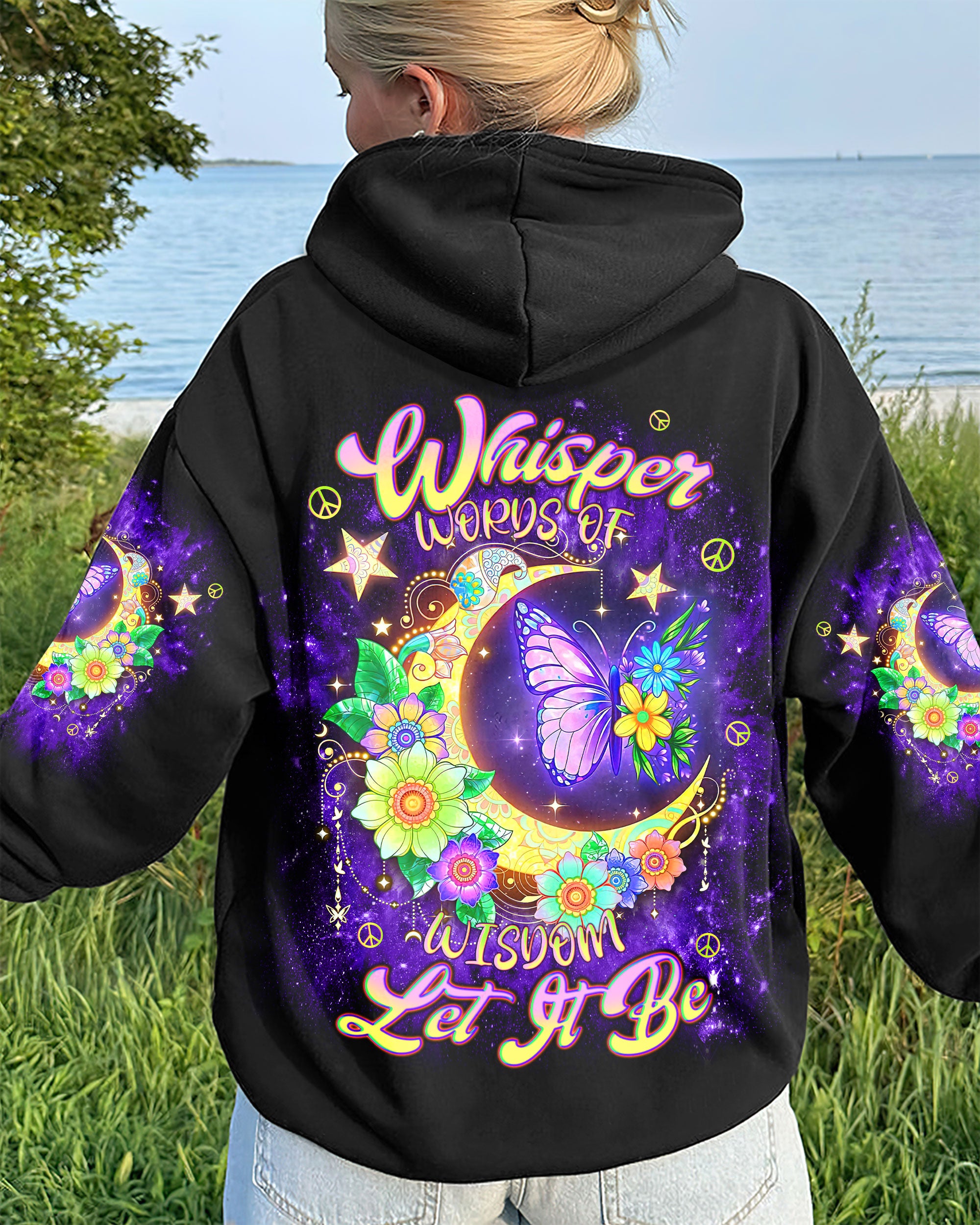 WHISPER WORDS OF WISDOM LET IT BE BUTTERFLY ALL OVER PRINT  - TLNT0611243