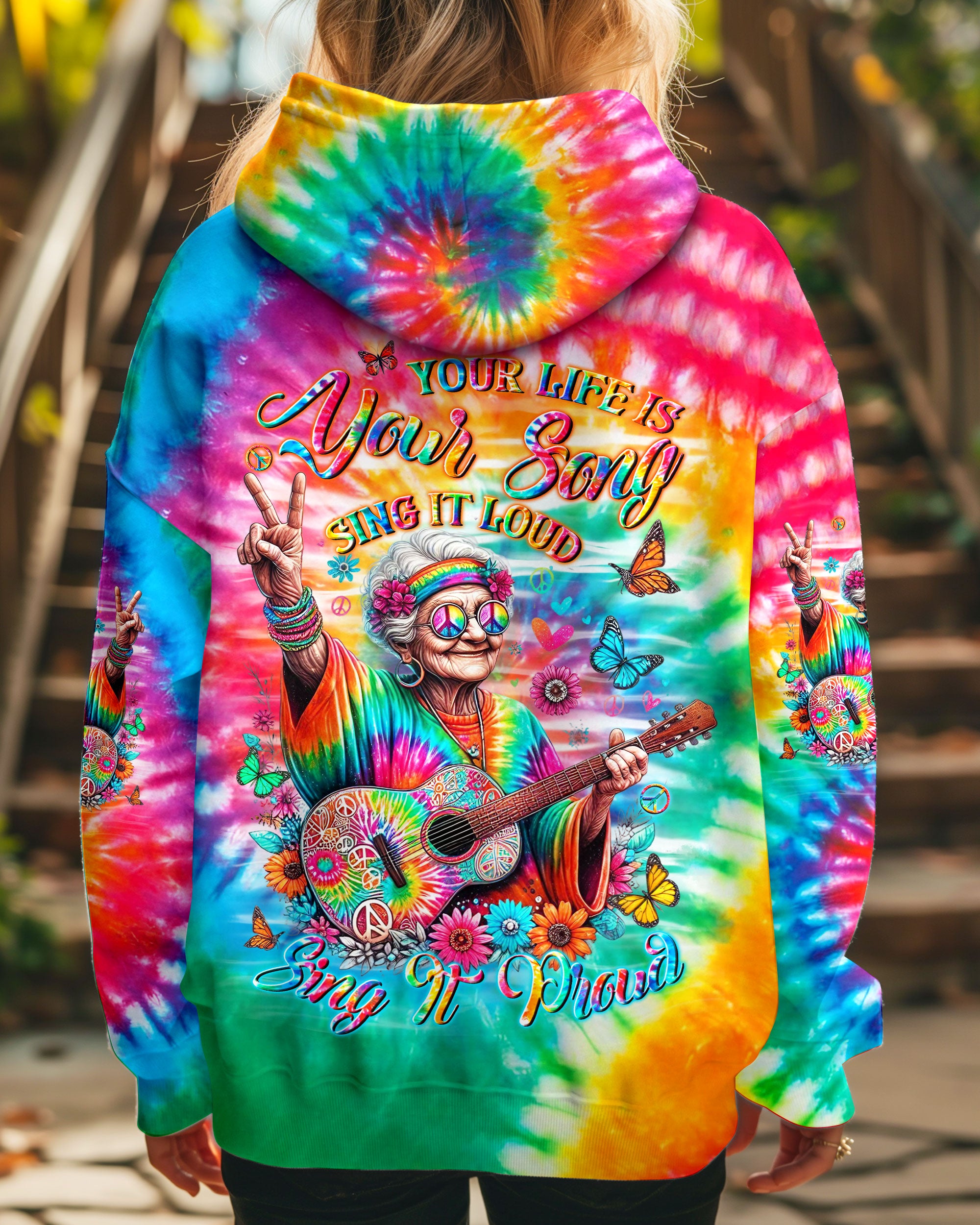 YOUR LIFE IS YOUR SONG OLD HIPPIE ALL OVER PRINT - YHLN2012241