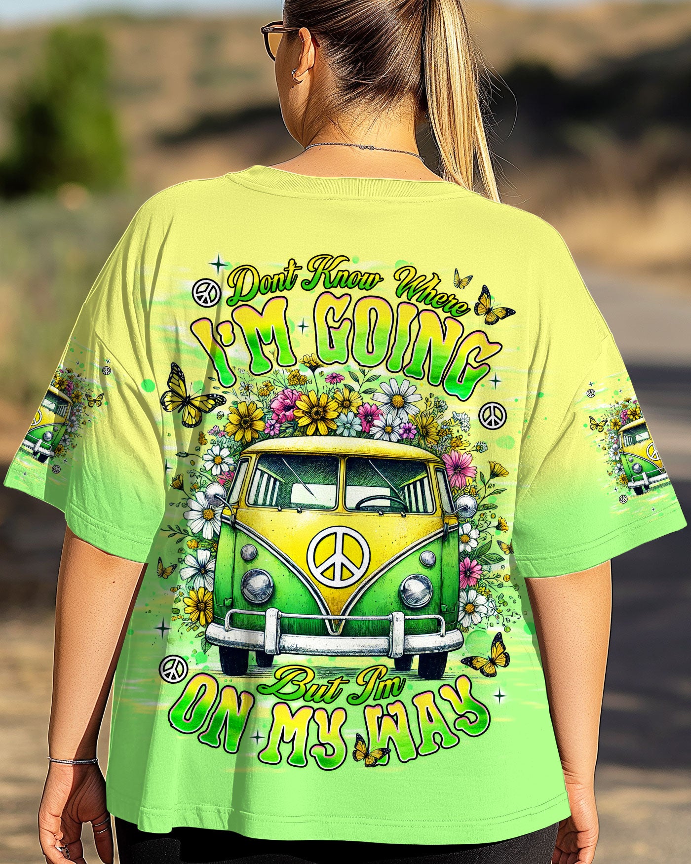 DON'T KNOW WHERE I'M GOING HIPPIE BUS  ALL OVER PRINT - TLNT0804252