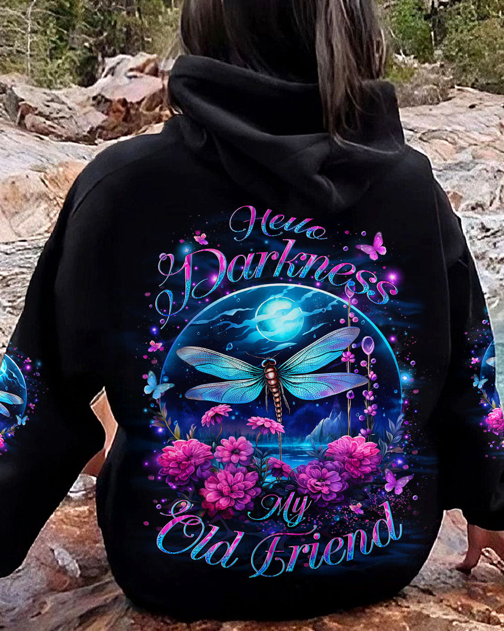 HELLO DARKNESS MY OLD FRIEND DRAGONFLY ALL OVER PRINT - YHLT1112232