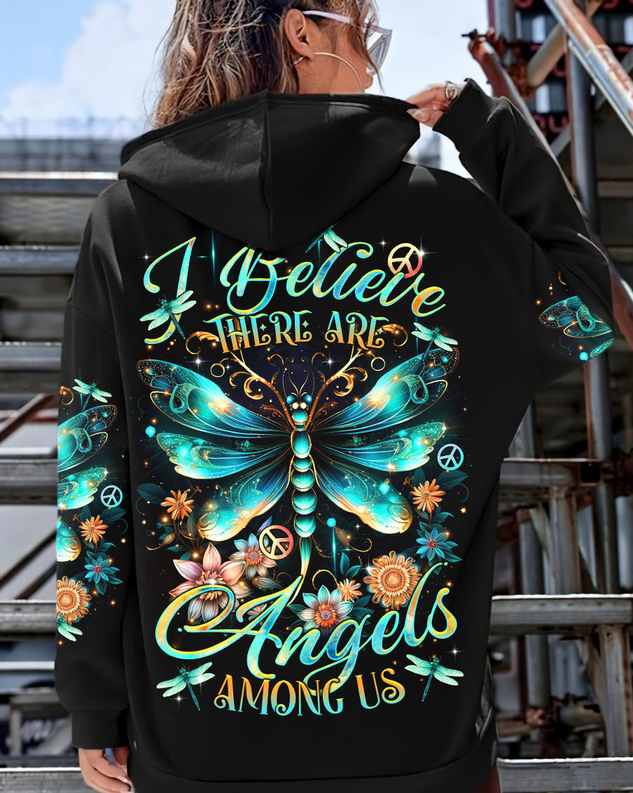 I BELIEVE THERE ARE ANGELS AMONG US DRAGONFLY ALL OVER PRINT - TLTR0801245