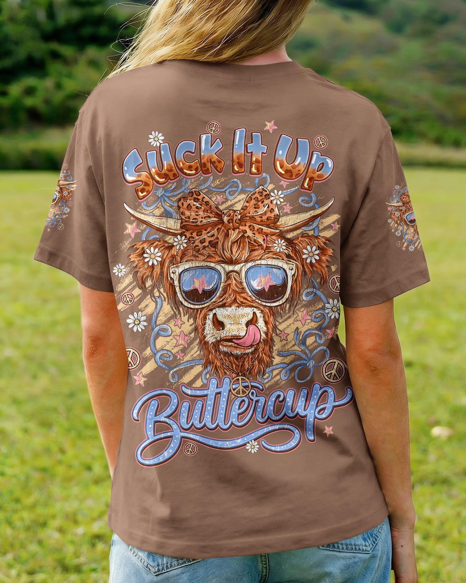 SUCK IT UP BUTTERCUP COW ALL OVER PRINT - TYQY2905261
