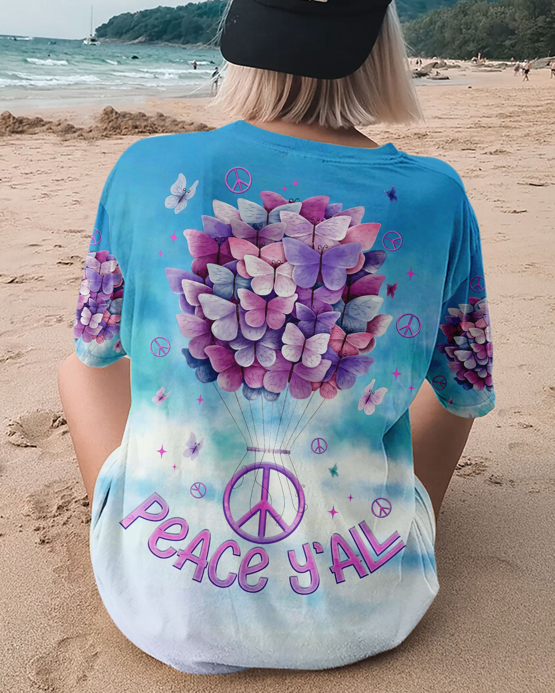 PEACE Y'ALL BUTTERFLY ALL OVER PRINT - TLNO0307231
