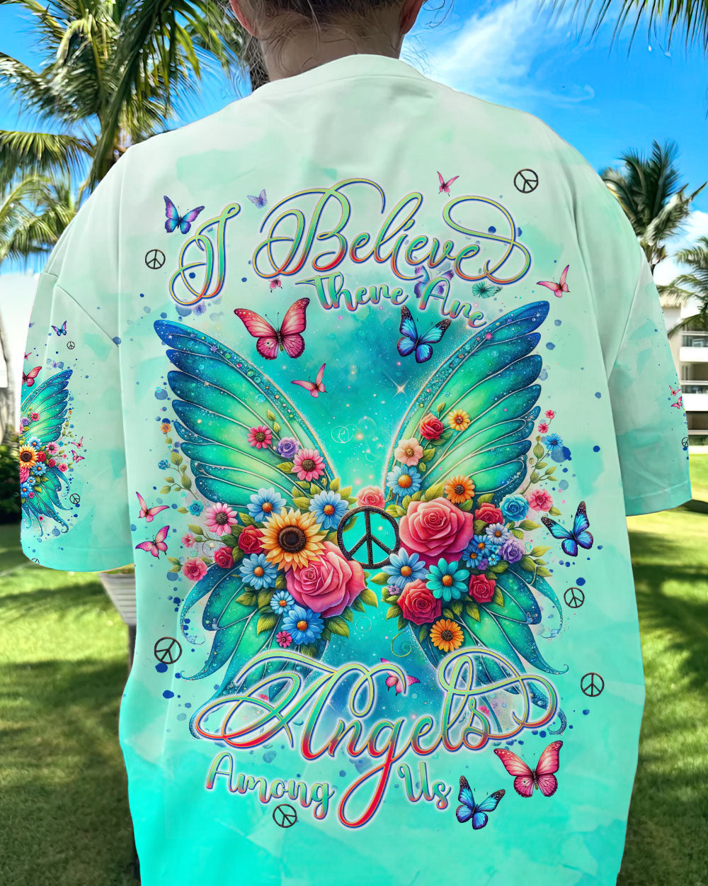 I BELIEVE THERE ARE ANGELS AMONG US WINGS ALL OVER PRINT - TLNT0605244