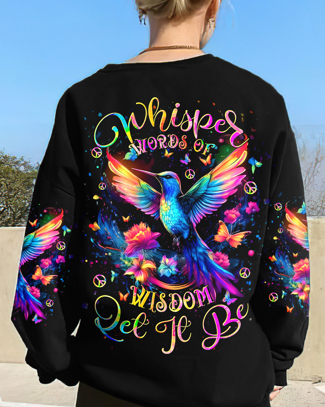WHISPER WORDS OF WISDOM LET IT BE HUMMINGBIRD ALL OVER PRINT  - TLTR0511243