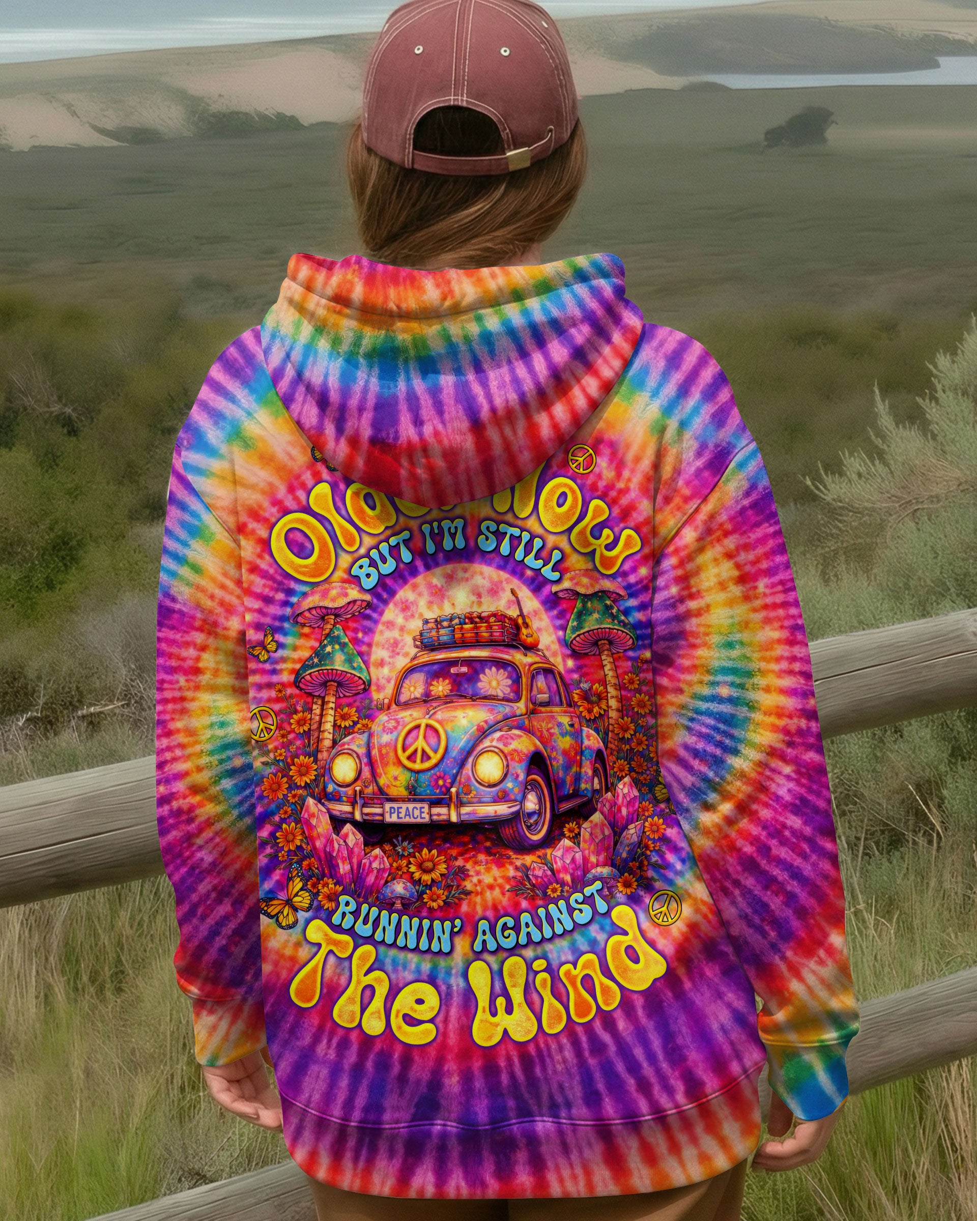 RUNNING AGAINST THE WIND CAR SWIRL ALL OVER PRINT  - TLTW2502261