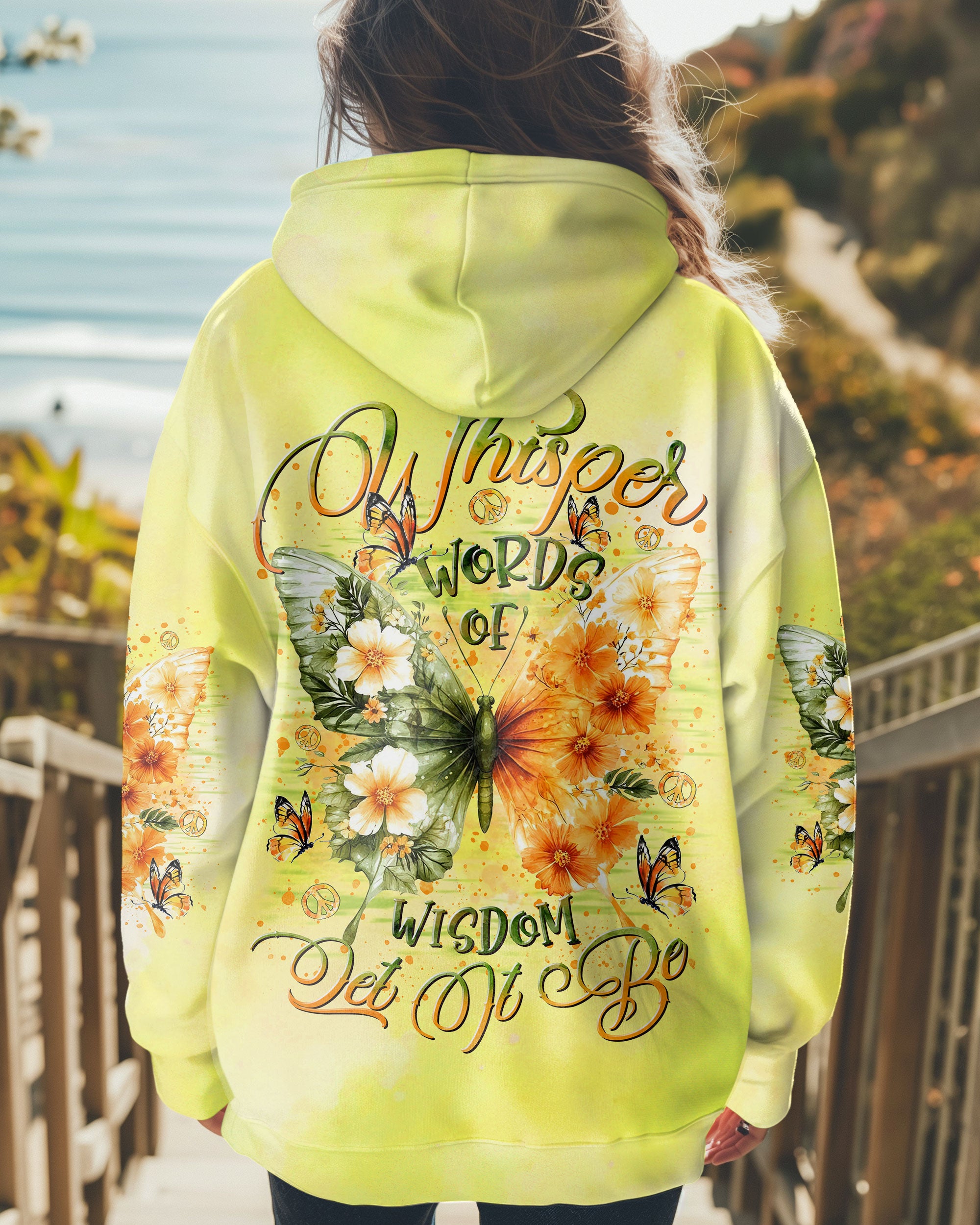 WHISPER WORDS OF WISDOM LET IT BE BUTTERFLY ALL OVER PRINT  - TLTR2111245