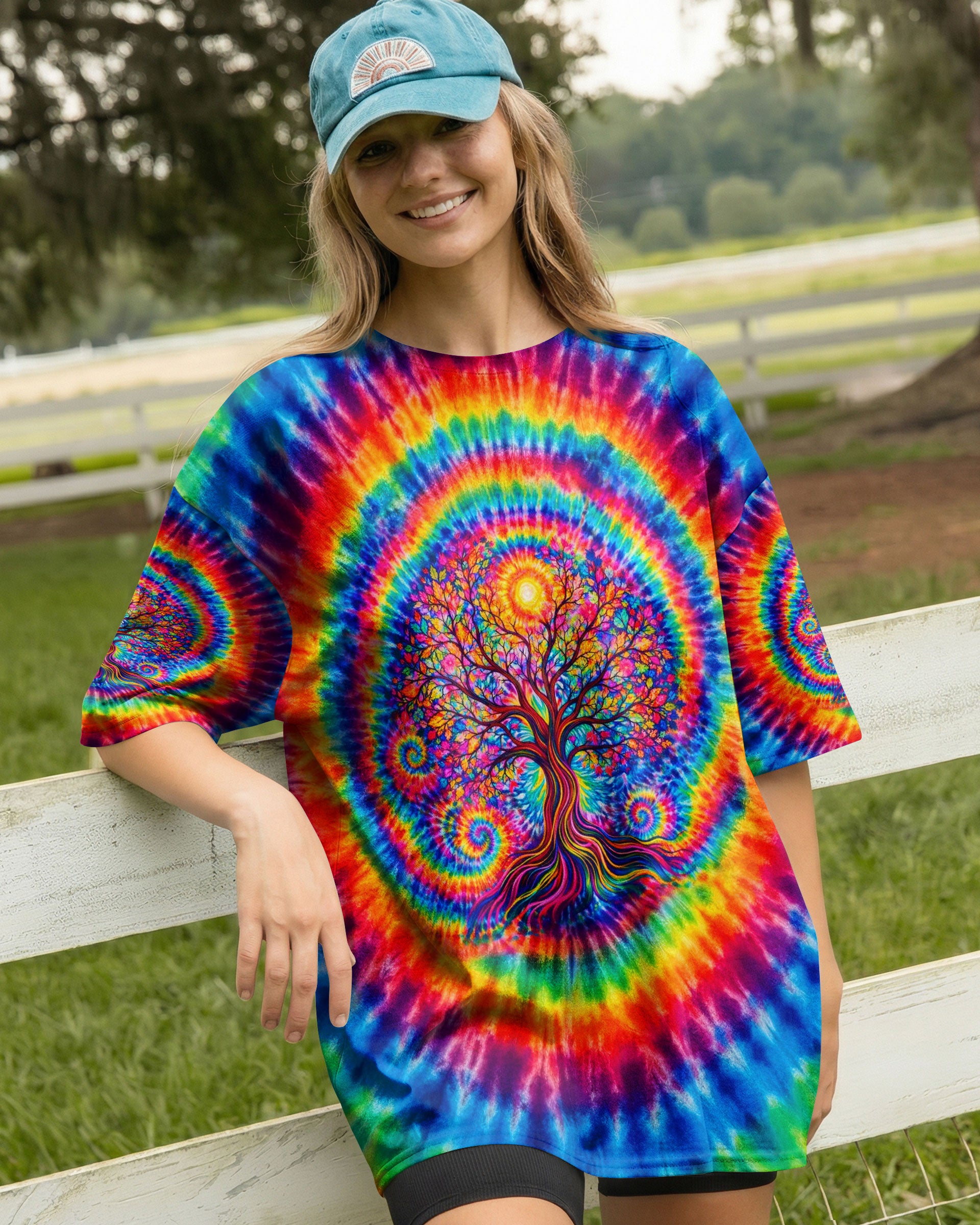 TREE LIFE COLORFUL SWIRL ALL OVER PRINT - TLTW2602262