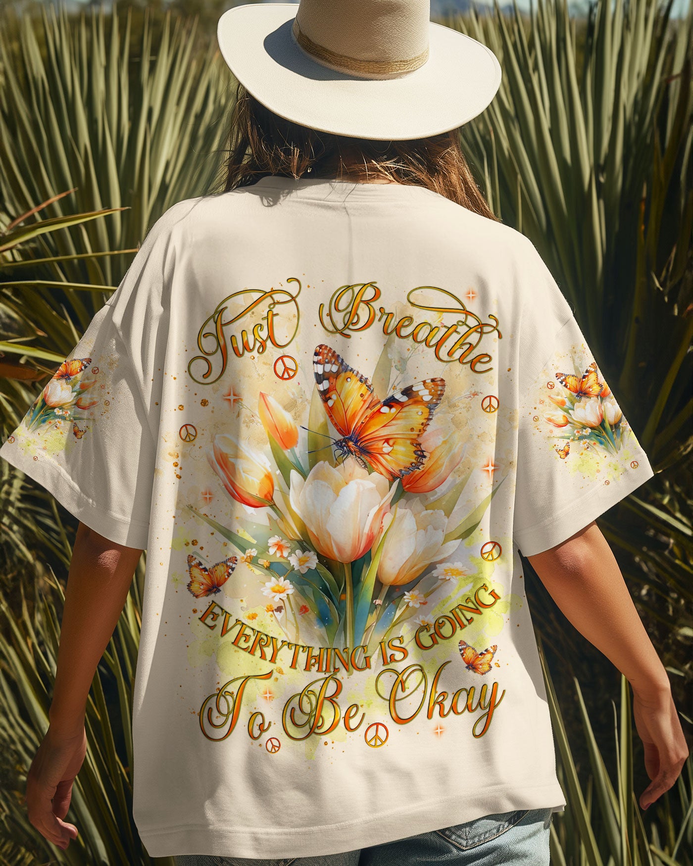 JUST BREATHE BUTTERFLY ALL OVER PRINT  - TLNT1103253