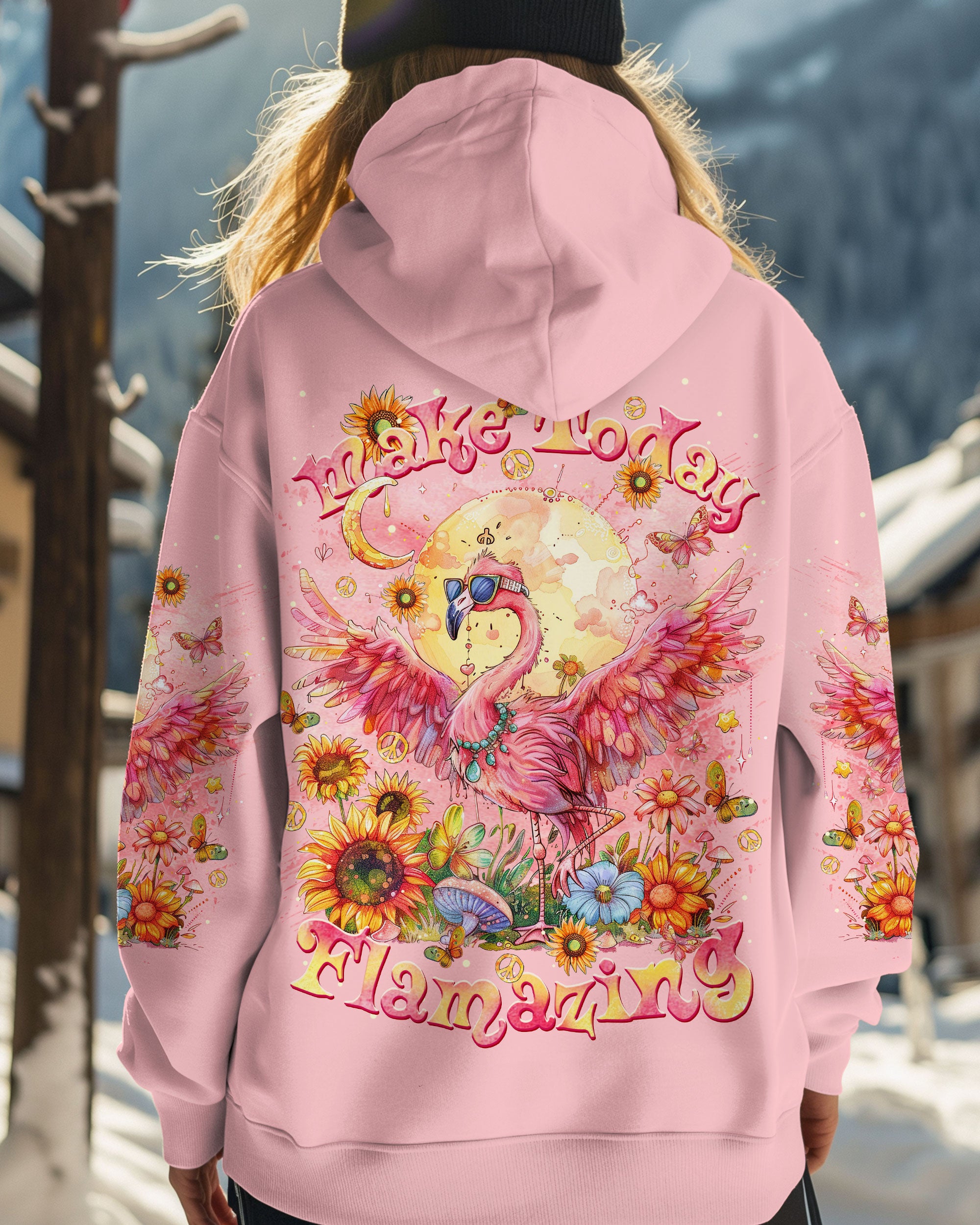 MAKE TODAY FLAMAZING FLAMINGO ALL OVER PRINT  - TLTR2711241