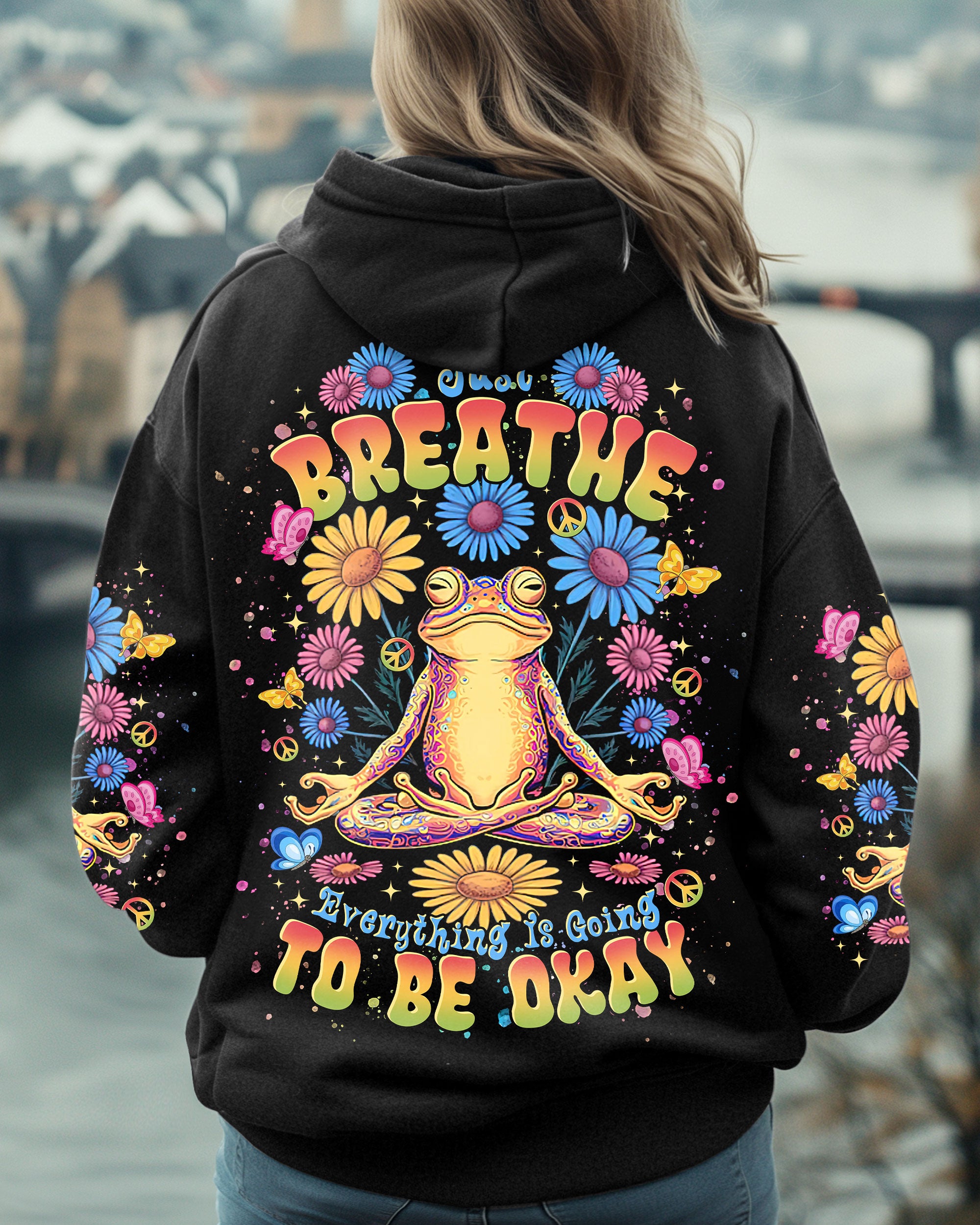 JUST BREATHE FROG ALL OVER PRINT  - TLTR1401255