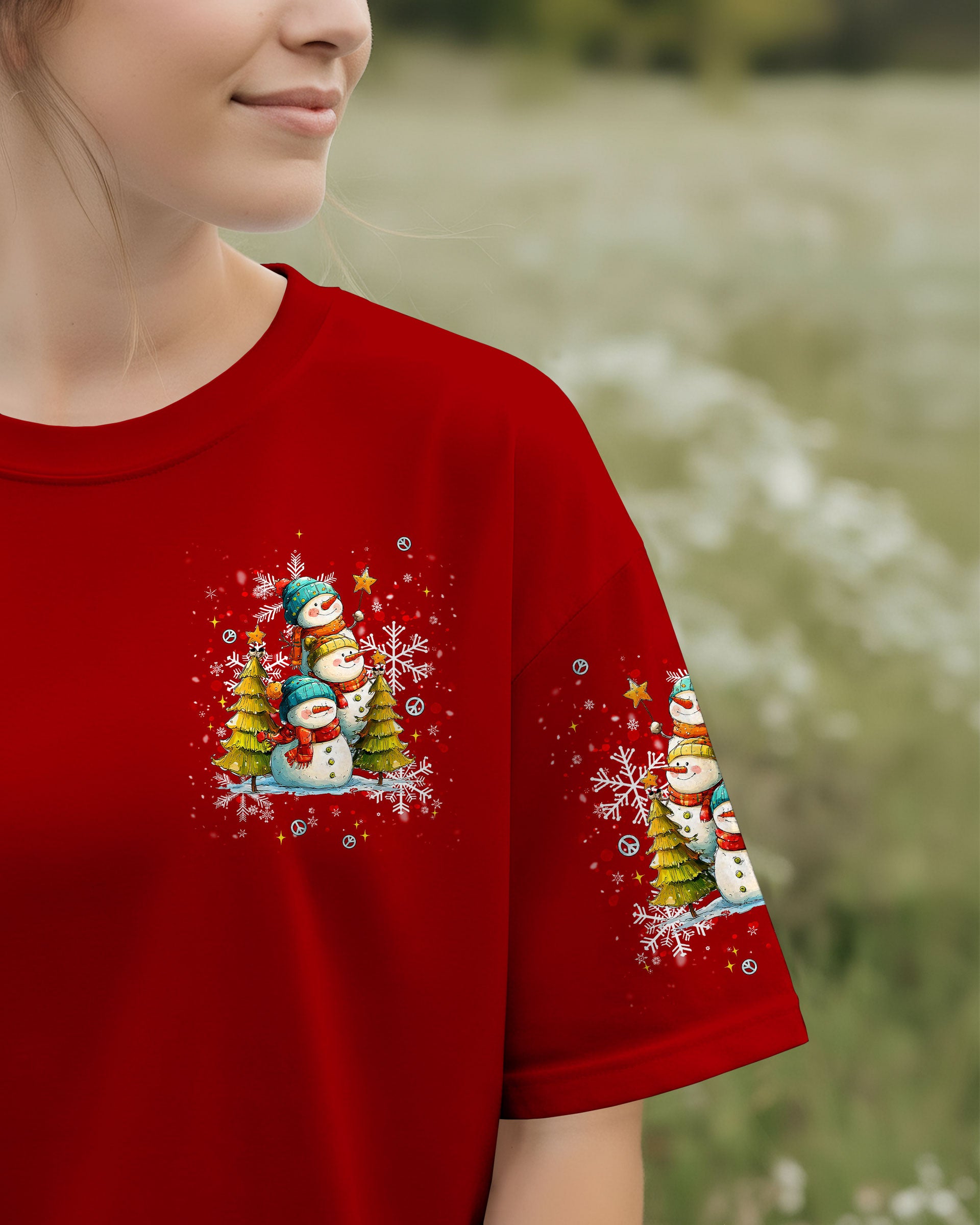 WARM WISHES AND SNOWMAN KISSES CHRISTMAS ALL OVER PRINT - TLNT0311252