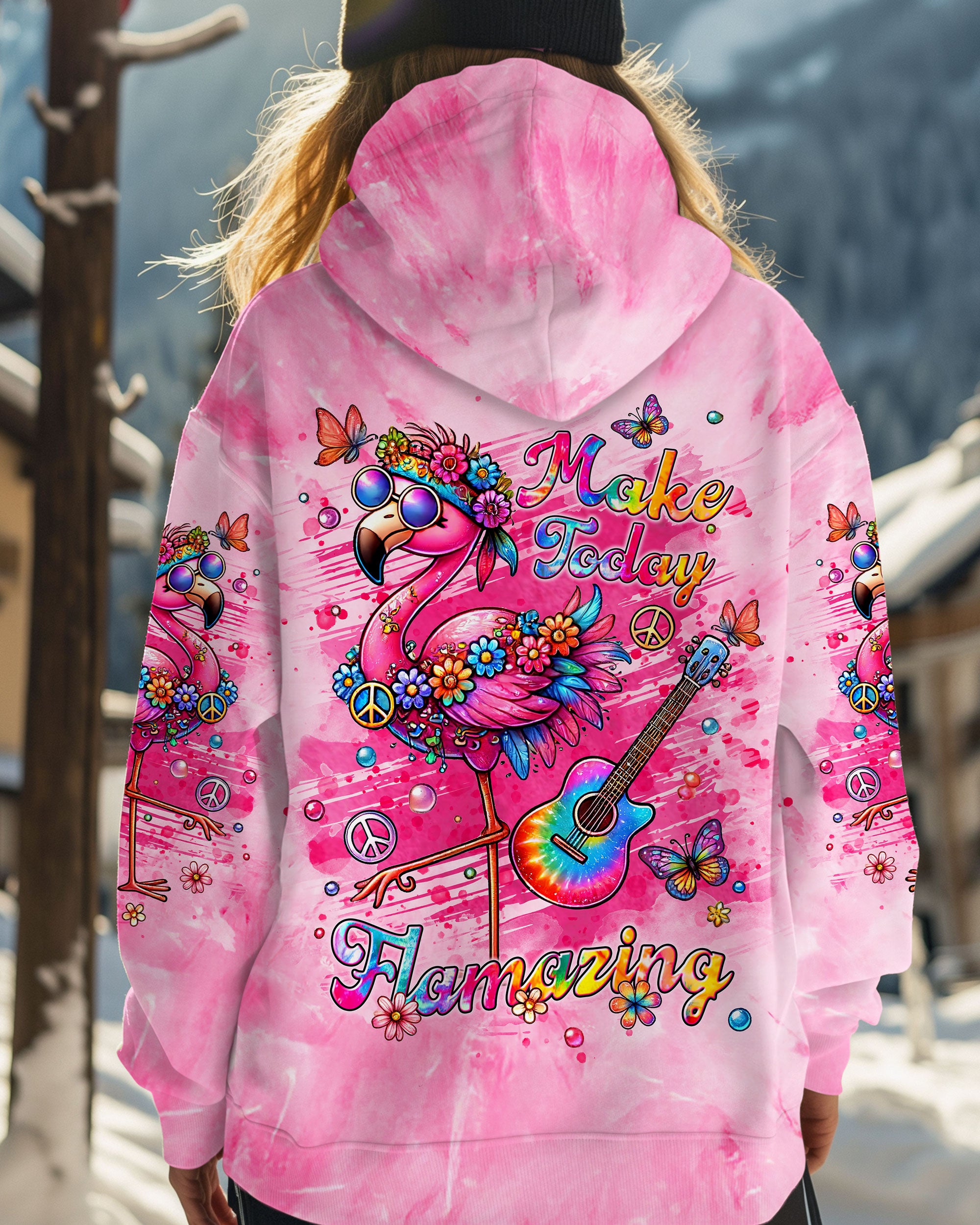 MAKE TODAY FLAMAZING FLAMINGO ALL OVER PRINT - TLNT0502254