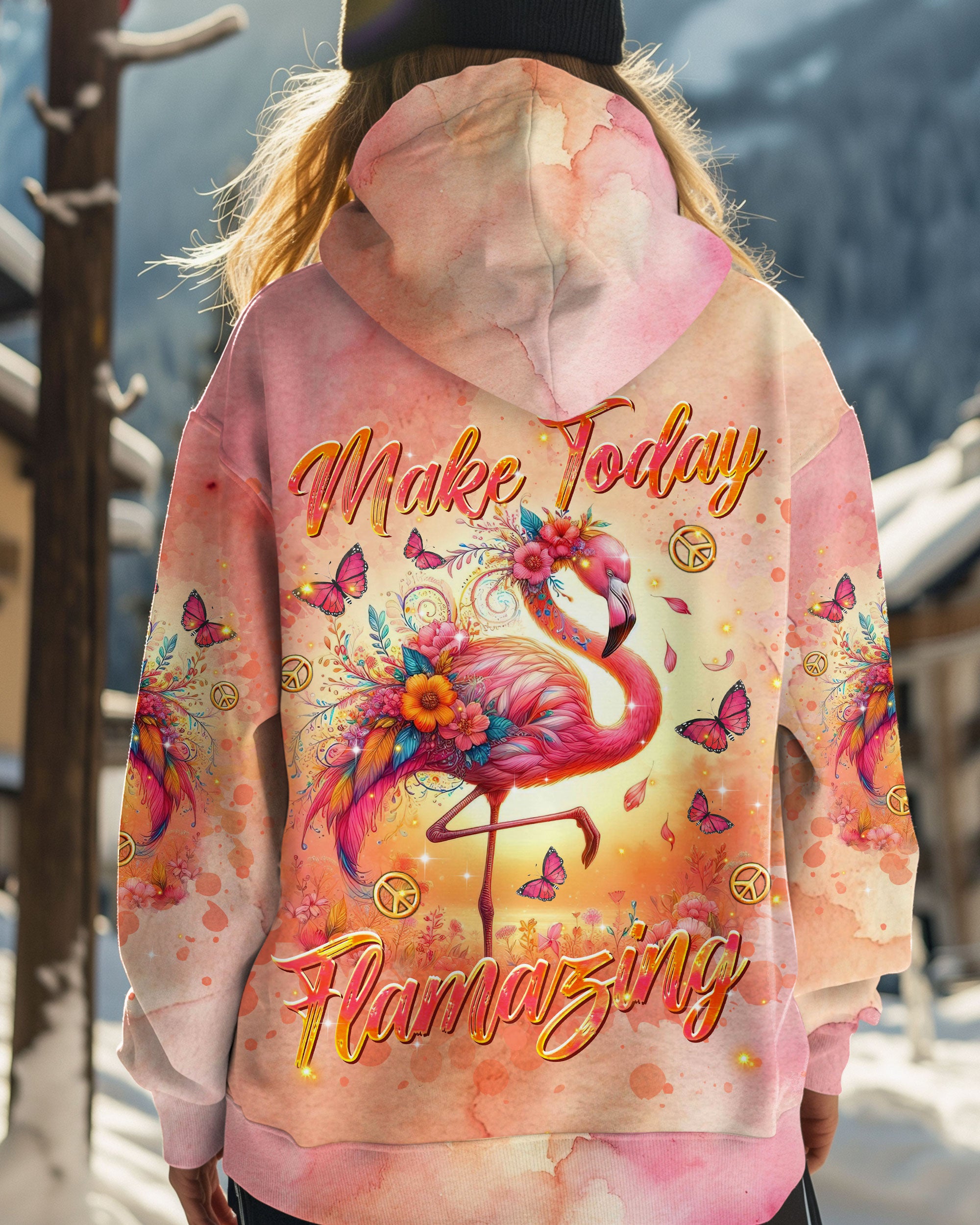 MAKE TODAY FLAMAZING FLAMINGO ALL OVER PRINT - TLTR2201253