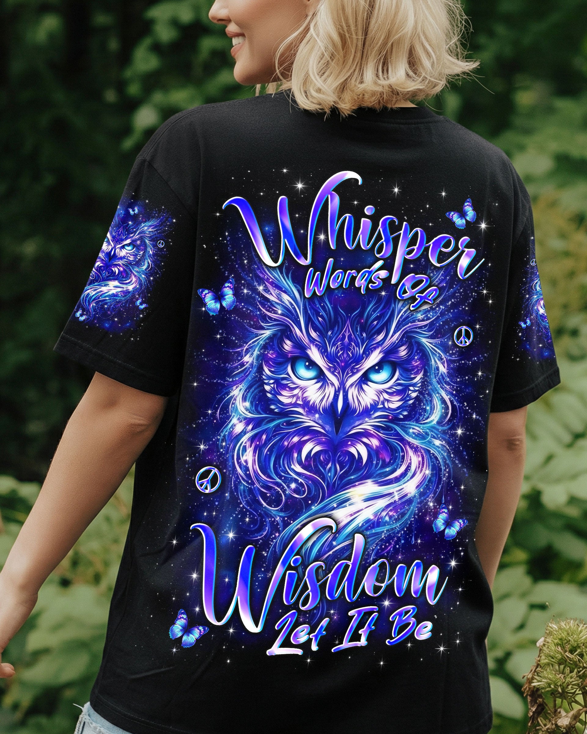 WHISPER WORDS OF WISDOM LET IT BE OWL ALL OVER PRINT - YHLN0602262