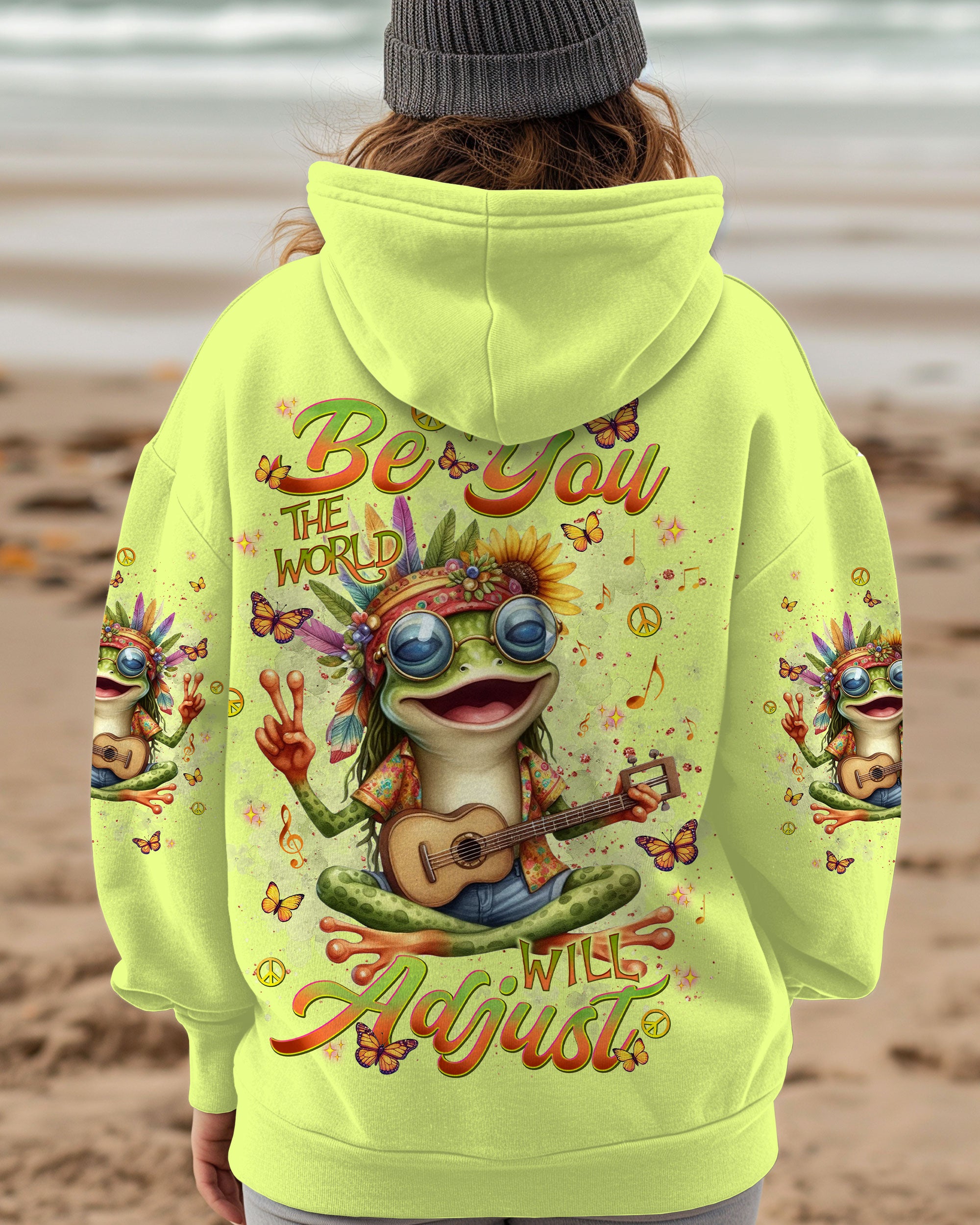 BE YOU THE WORLD WILL ADJUST FROG ALL OVER PRINT  - TLNT0402253