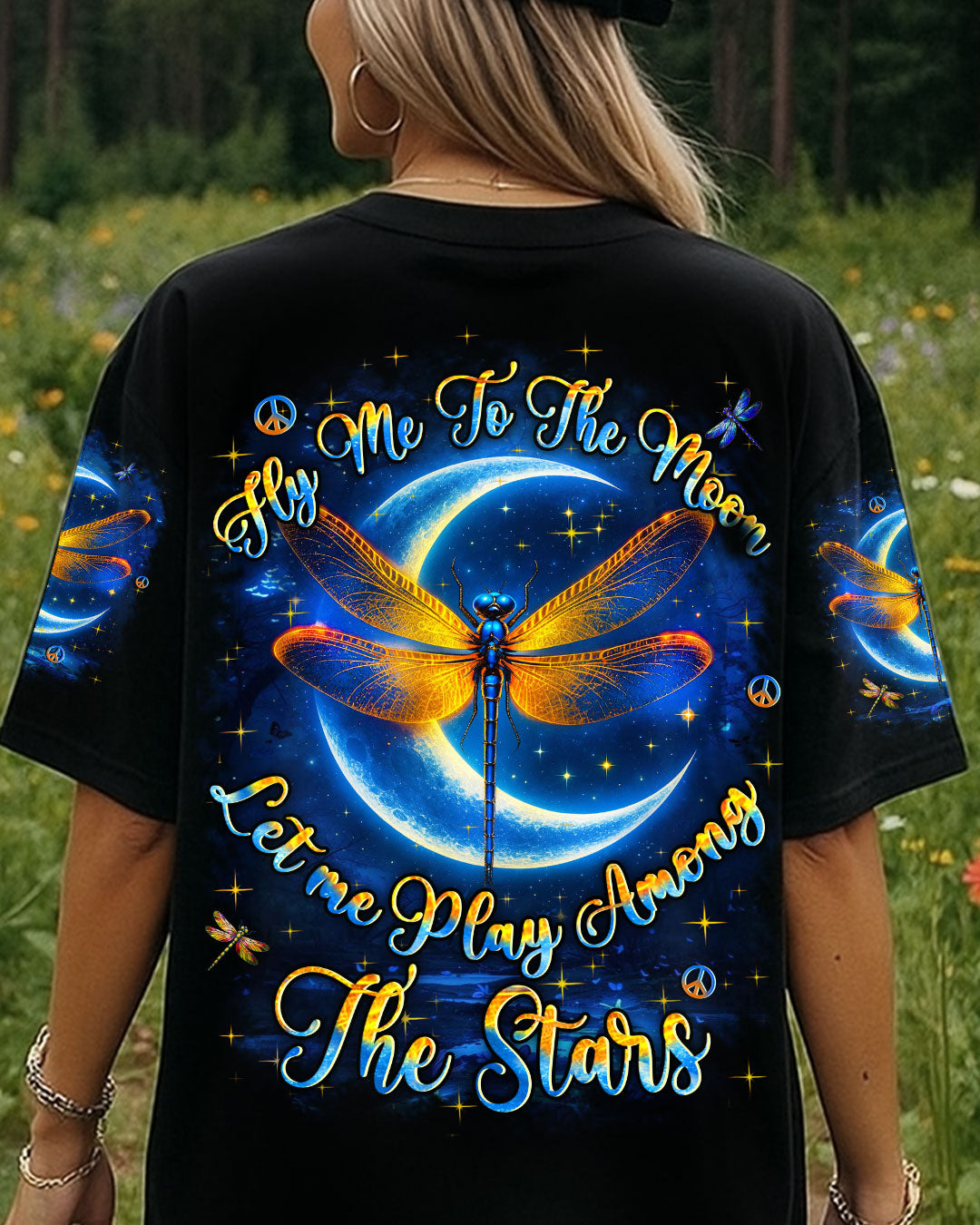 FLY ME TO THE MOON DRAGONFLY ALL OVER PRINT - YHHN0210251