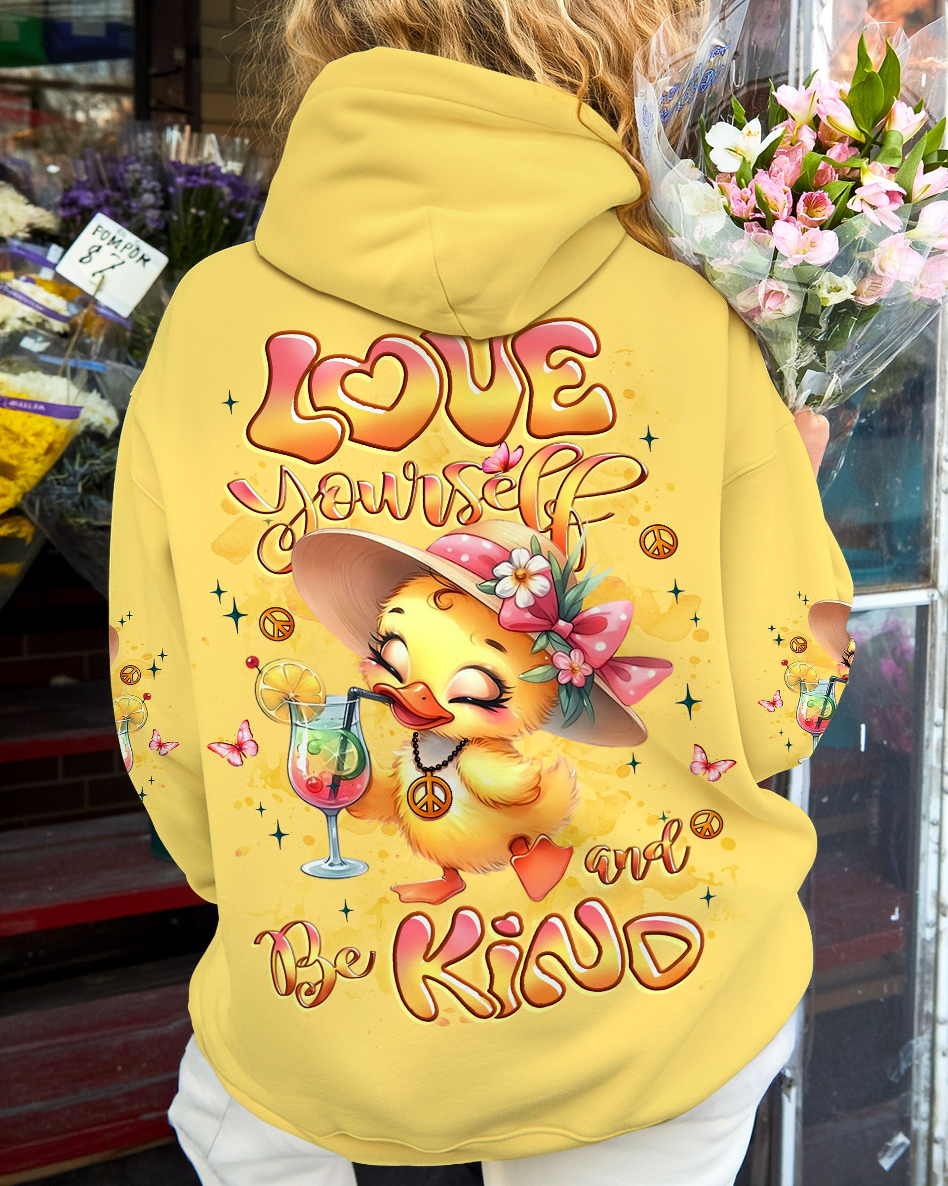 LOVE YOURSELF AND BE KIND DUCK ALL OVER PRINT - YHLT0509252