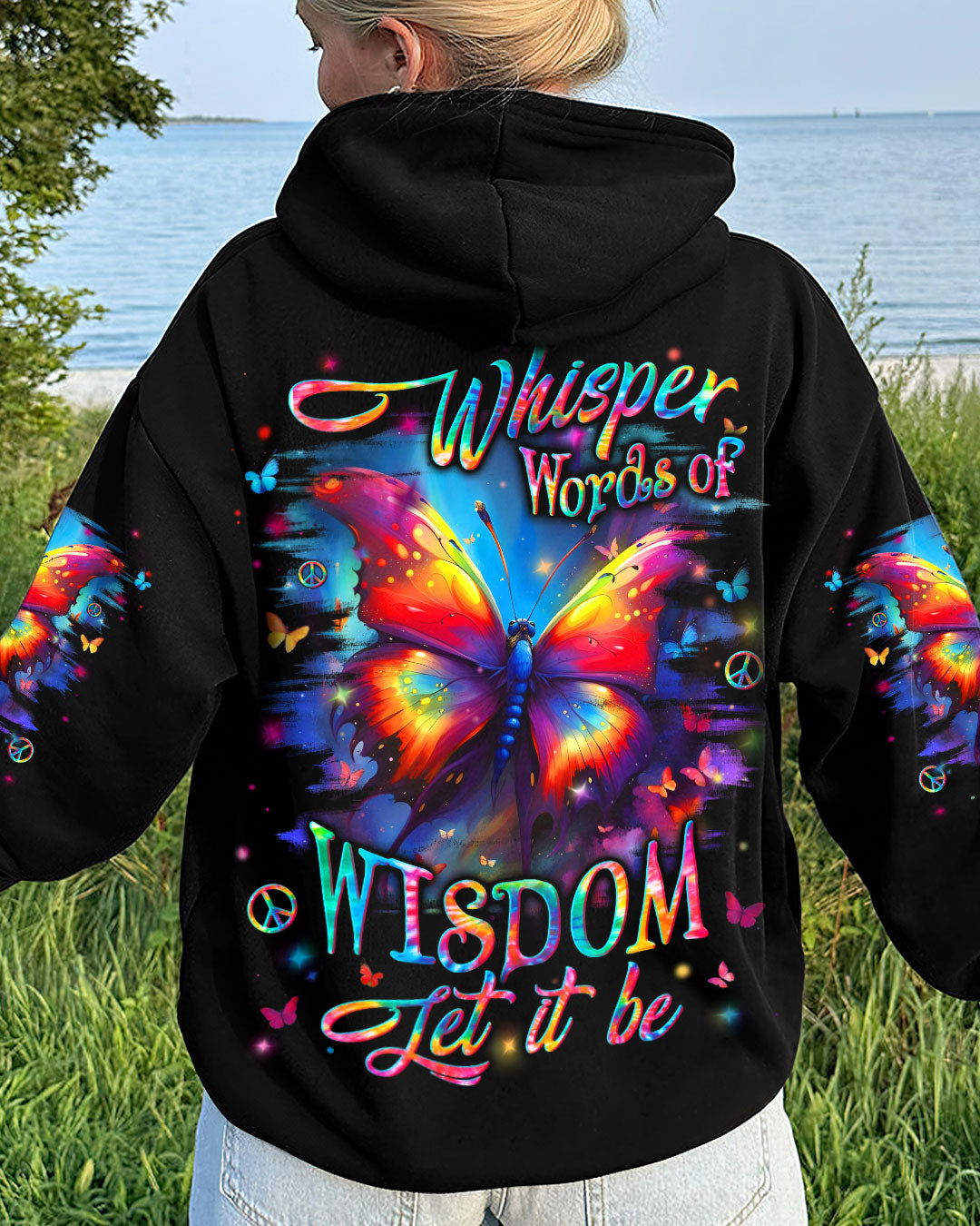 WHISPER WORDS OF WISDOM LET IT BE BUTTERFLY ALL OVER PRINT - YHLN0912243