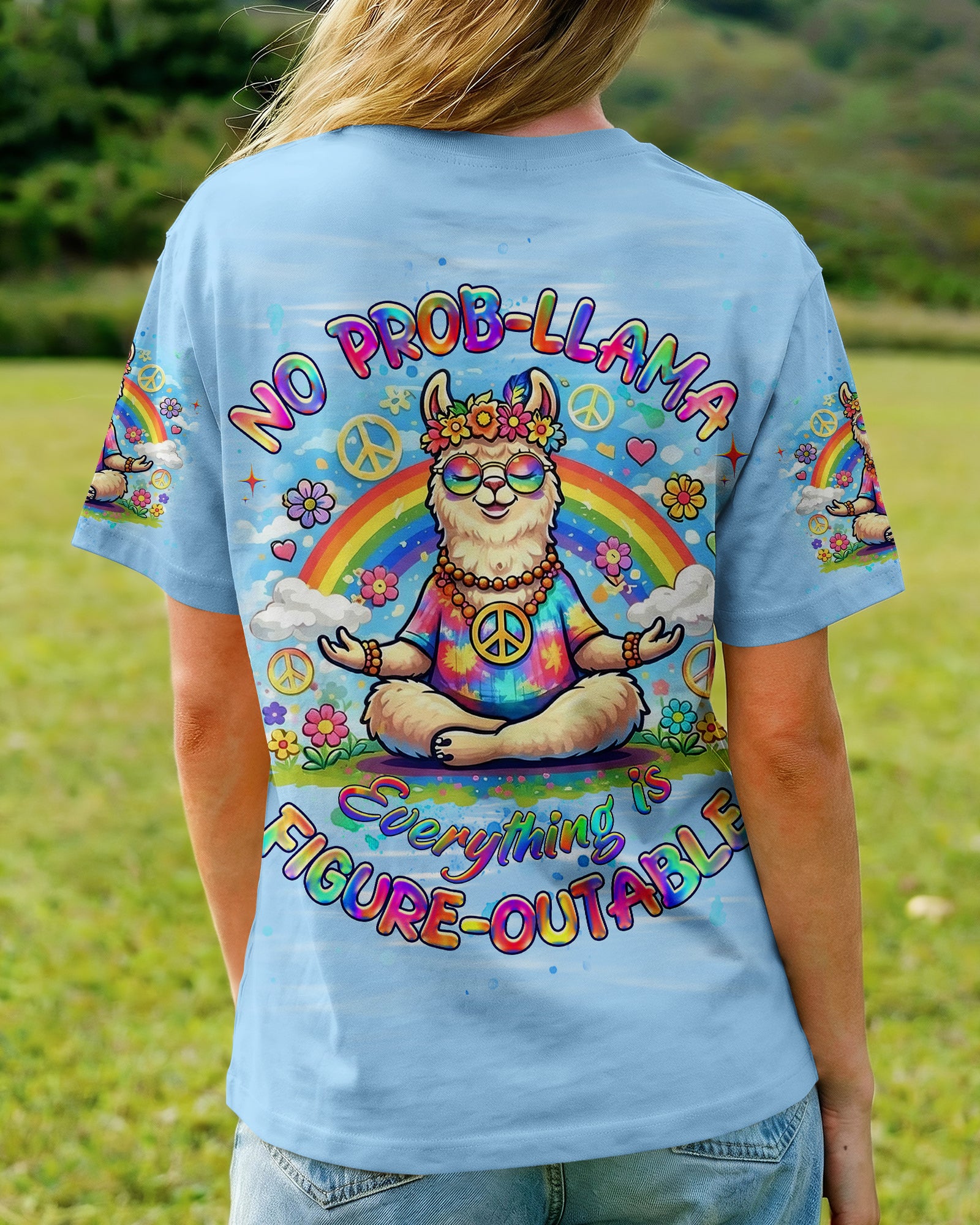 NO PROB-LLAMA ALL OVER PRINT - YHHG1102261